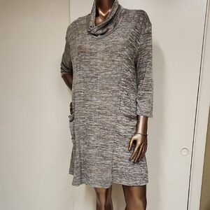 Chic Cowl Neck Sweater Dress